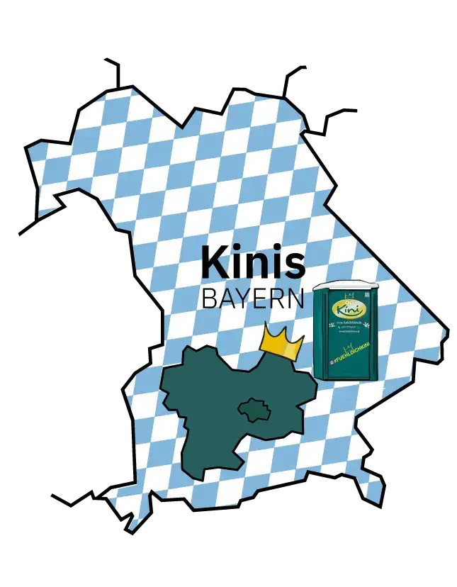 Karte mobile Toilette mieten Bayern
